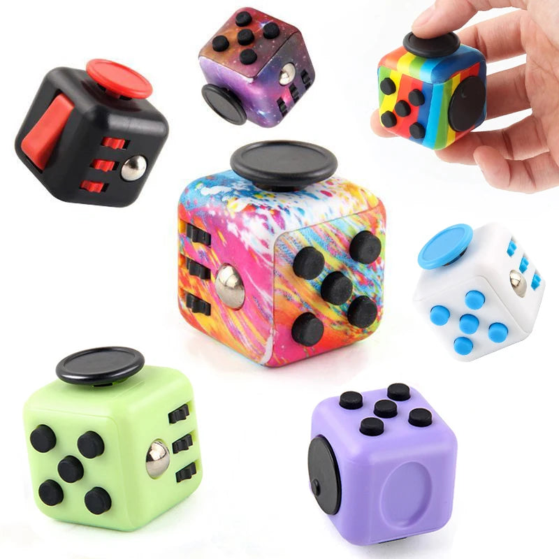 Solid Color Fidget Decompression Dice for Release Stress Autism Anxiety Relieve Adult Kids Stress Relief Anti-Stress Fingertip