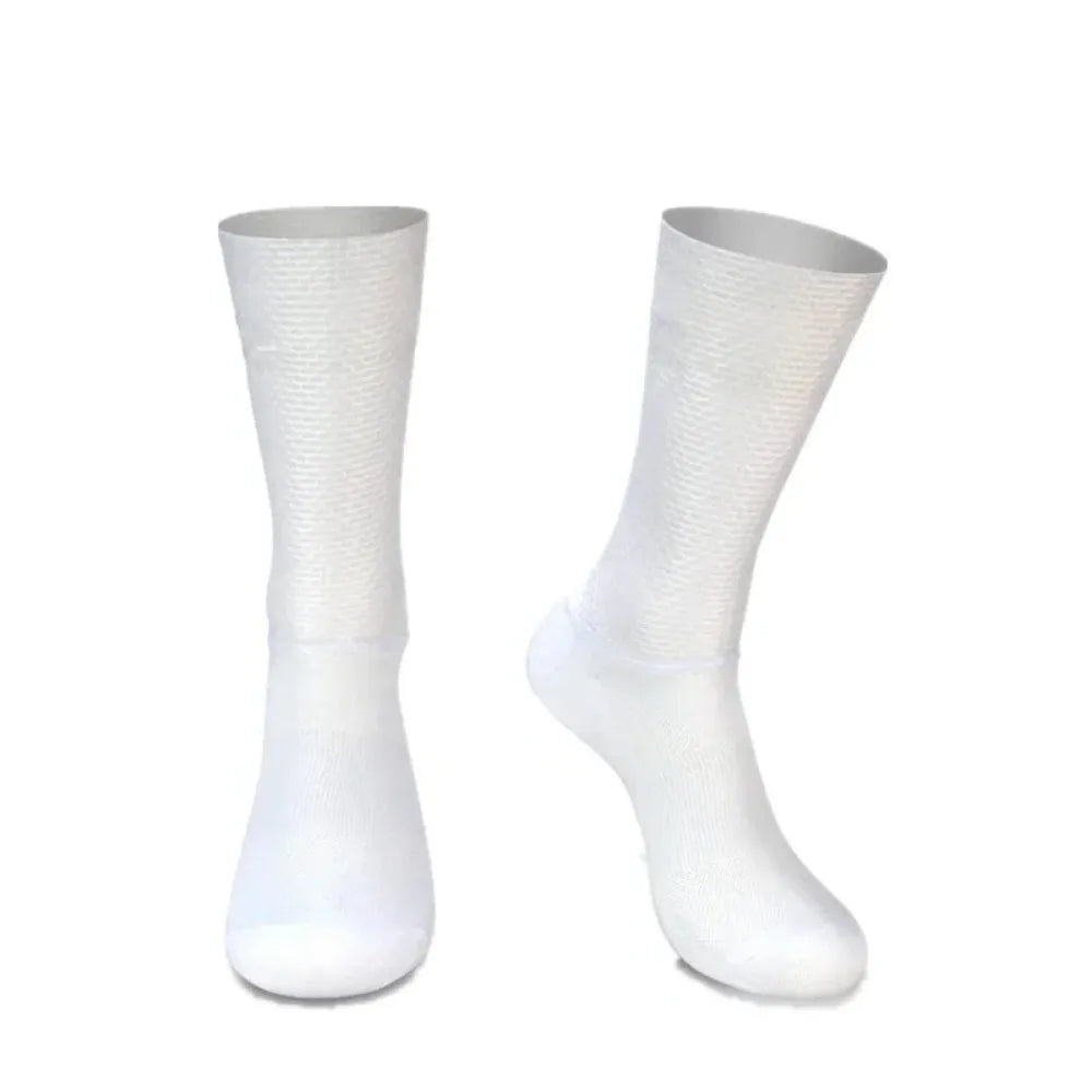 New Pro Team Aero Socks Anti Slip Silicone Cycling Socks Men Bicycle Sport Running Bike Socks Calcetines Ciclismo